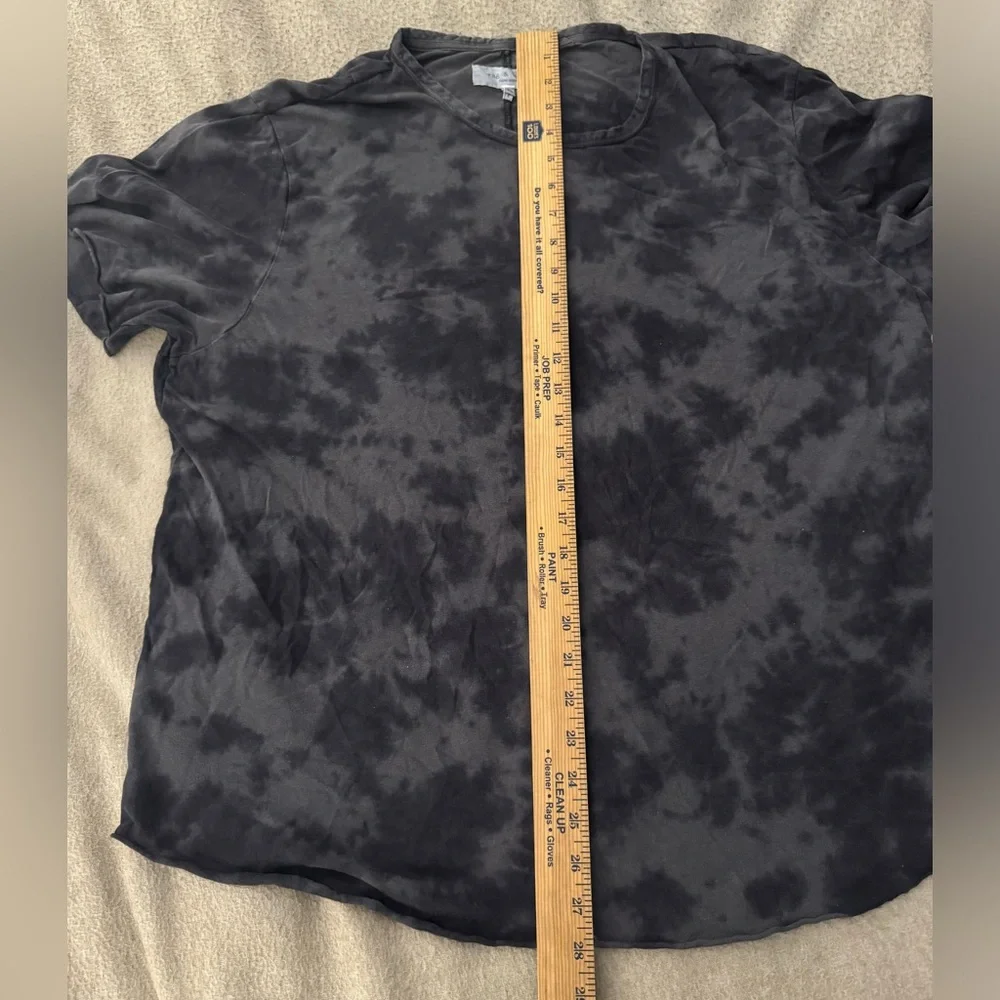 Rag & Bone Men’s Haydon Relaxed Linen Cotton Tie Dye Tee in Grey/Black Size XXL - Picture 6 of 8